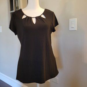 White House Black Market Black Short sleev…